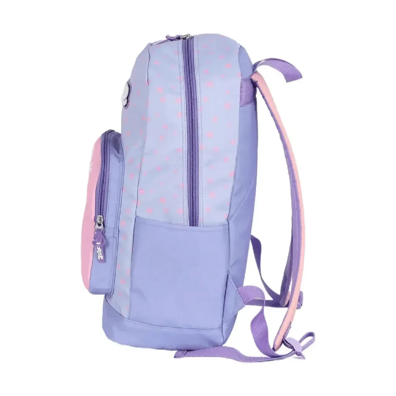 Mochila de Costas Stitch Lilás e Rosa com Bolso Frontal