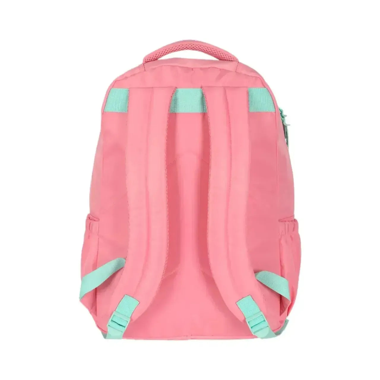 Mochila de Costas Stitch Rosa e Turquesa com Bolso Frontal e Alça Reforçada