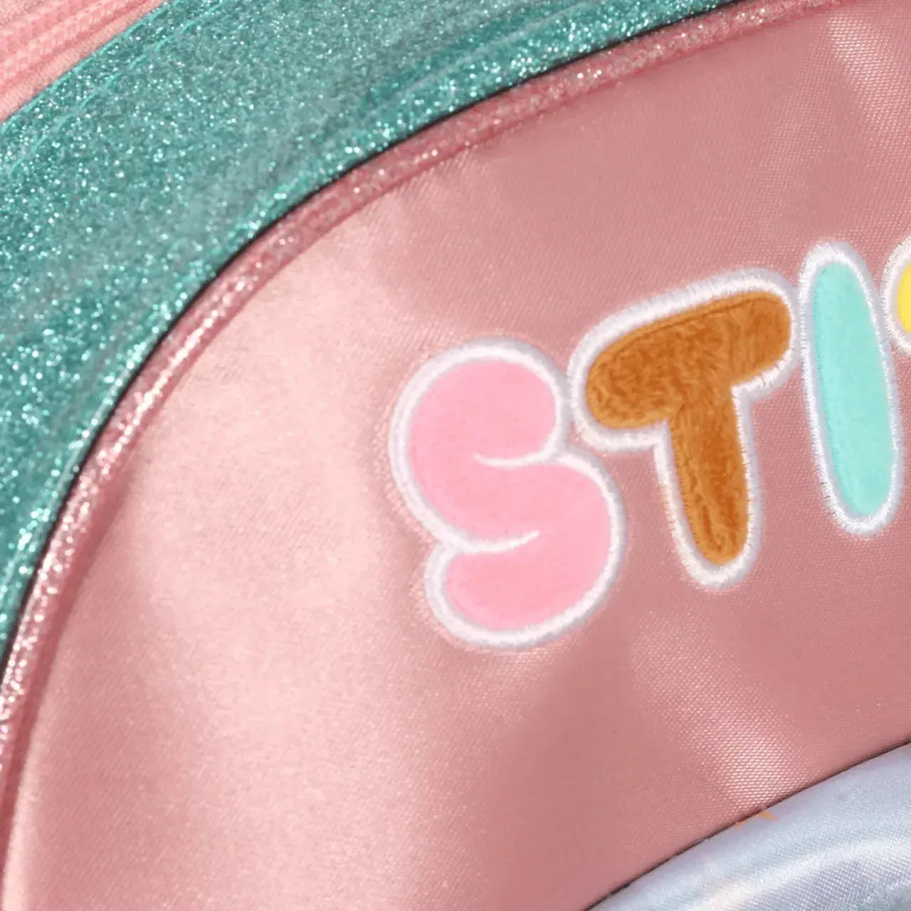 Mochila de Costas Stitch Turquesa com Bolso Frontal