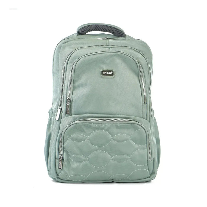 Mochila de Costas Verde Qualis com Compartimento para Notebook Acolchoada