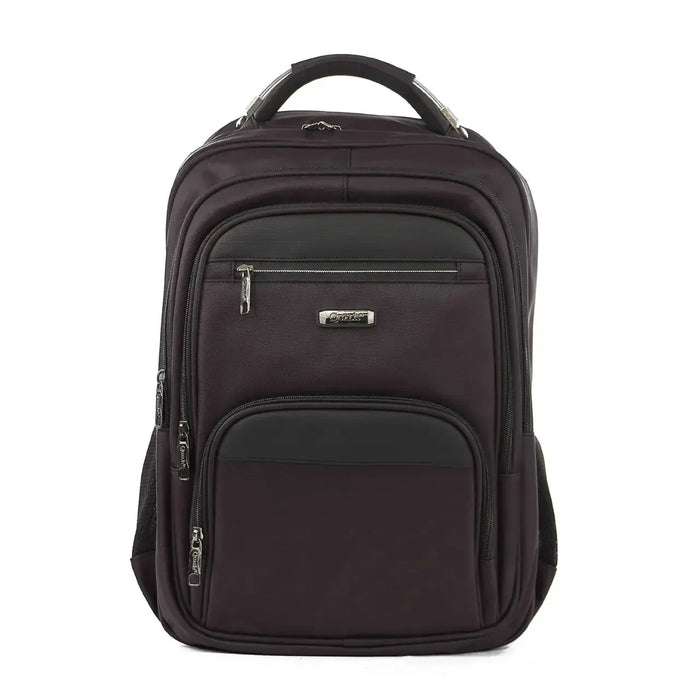Mochila de Costas Vinho 3 Zíperes Alças Acolchoadas Reforçada