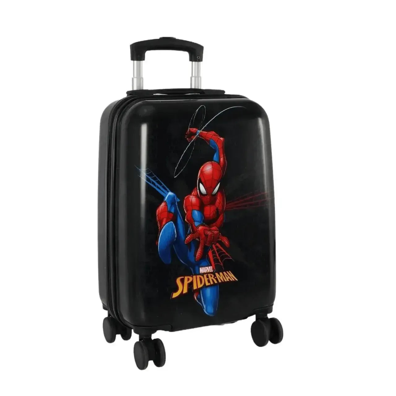 Mochilete de Rodinha 10kg Spiderman Preto Luxcel com Rodas 360°