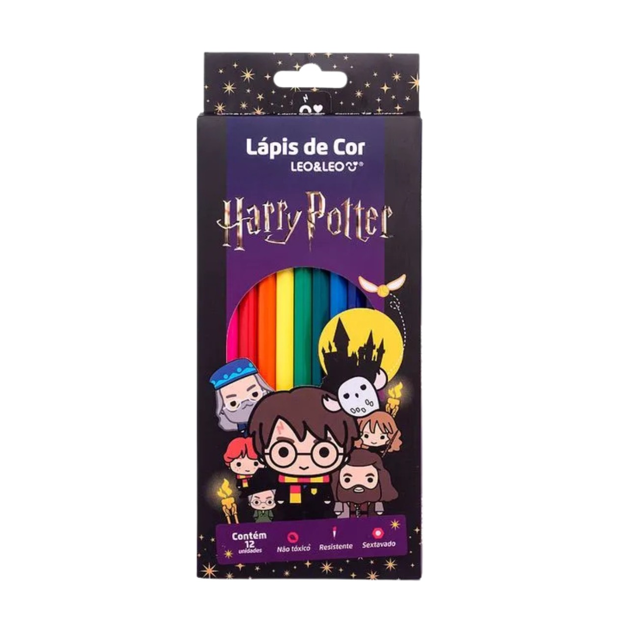 Lápis de Cor 12 Cores Leo&Leo Harry Potter